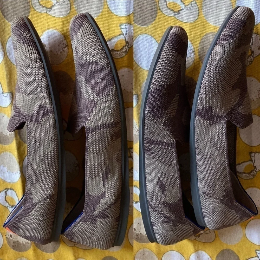 Rothy’s mink gray camo loafer flats size 9
